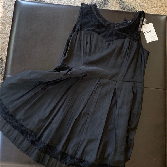 Bar III Dresses & Skirts - Bar III black illusion neck dress size XL NWT